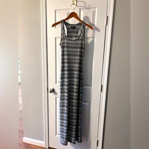 RAMPAGE Stretchy Knit Chevron Maxi Dress, Size Small